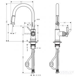 Смеситель для кухни Grohe Eurosmart - Золотой сталь-0 - 2