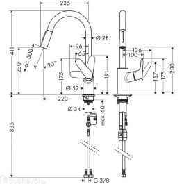 Смеситель для ванной Grohe Eurosmart - Черный матовый-0 - 2